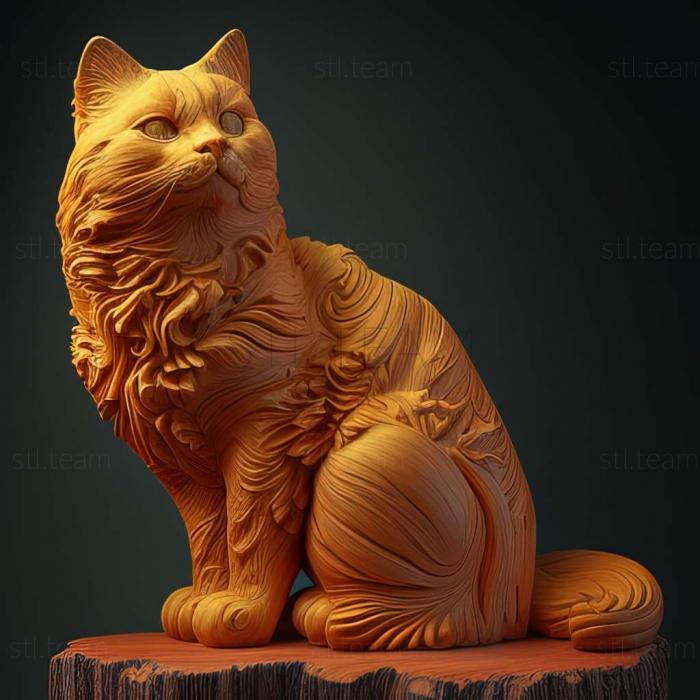 3D модель Російський кіт знаменита тварина (STL)
